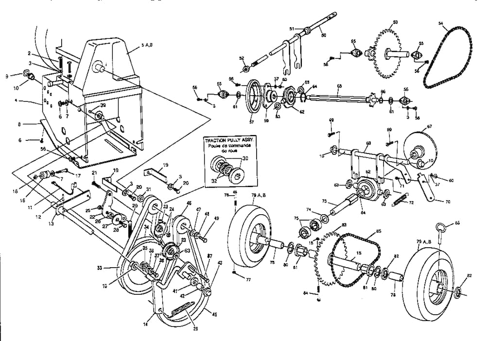 parts for sears snow blower